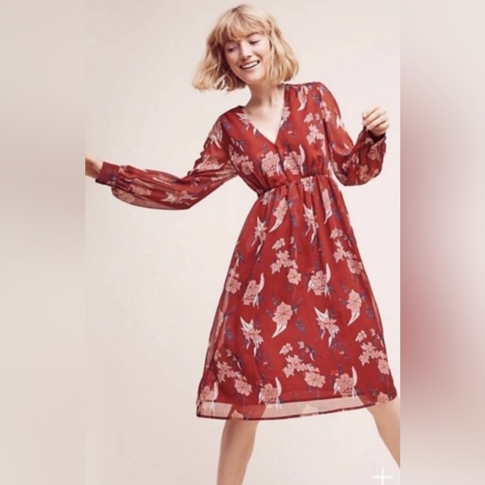 Anthropologie Eri + Ali Riverwind Peasant Dress